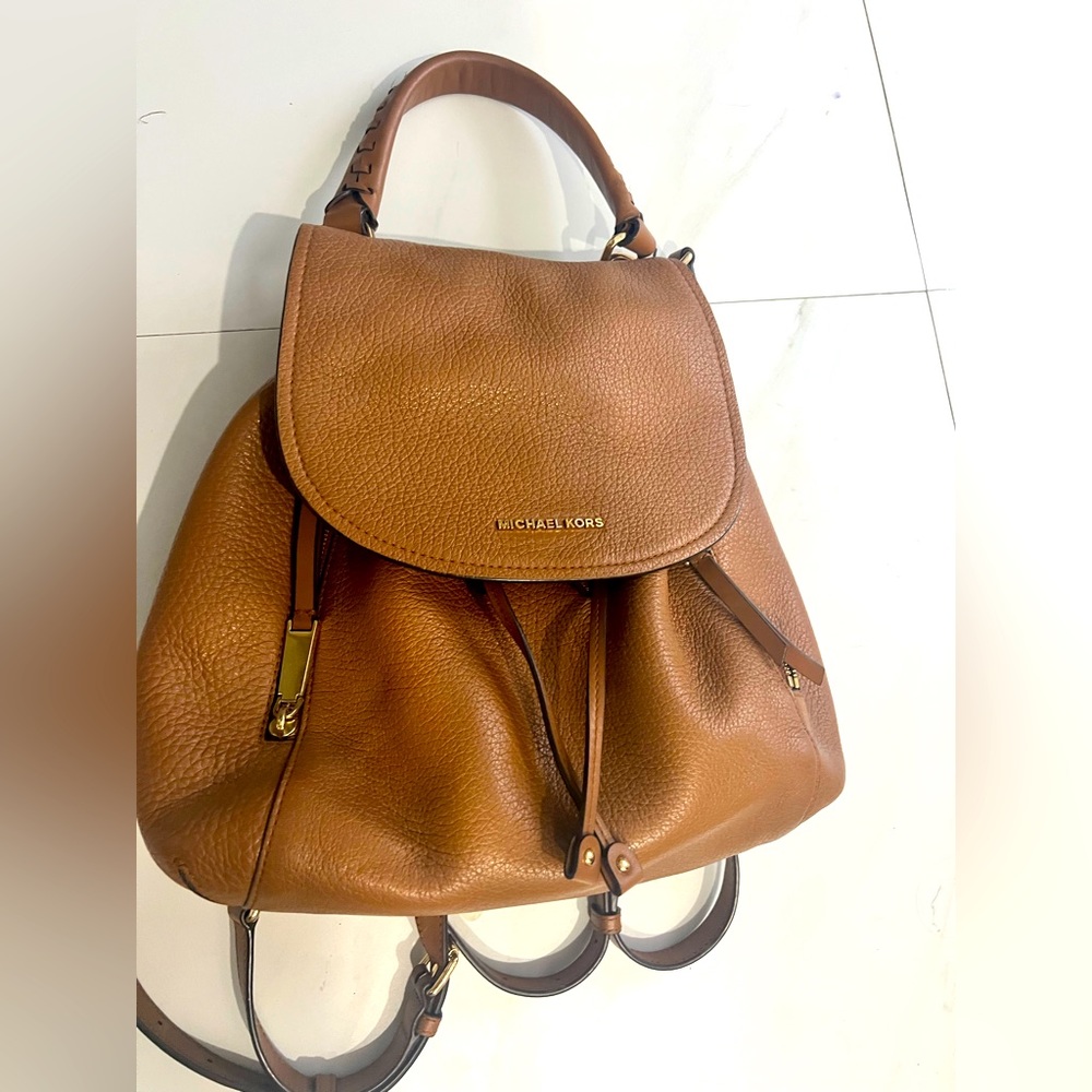 Michael Kors Phoebe medium leather backpack purse